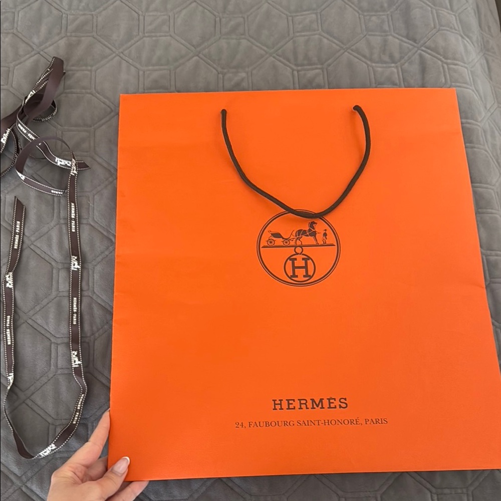 Hermes Orange Luxury Shopping Bag